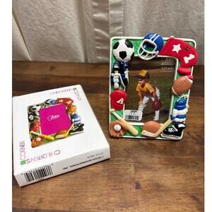 Fetco Children's Corner Sports Themed 3 1/2 x 5 " Photo Frame Vintage New Boxed